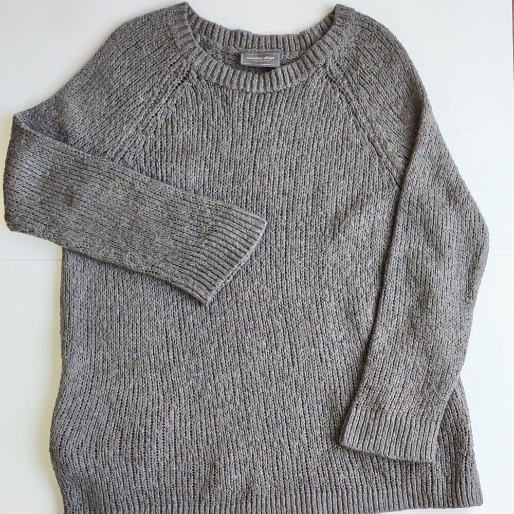 Wooden Ships Cozy Knit Mohair Wool Sweater Classic Relaxed Coastal Boho Size S/M